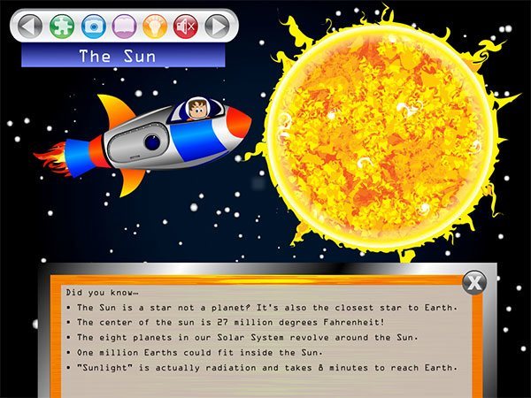 Casey's Space Adventure Sun Facts