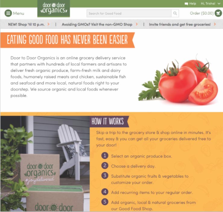 Door to Door Organics Interior About Page Mobile