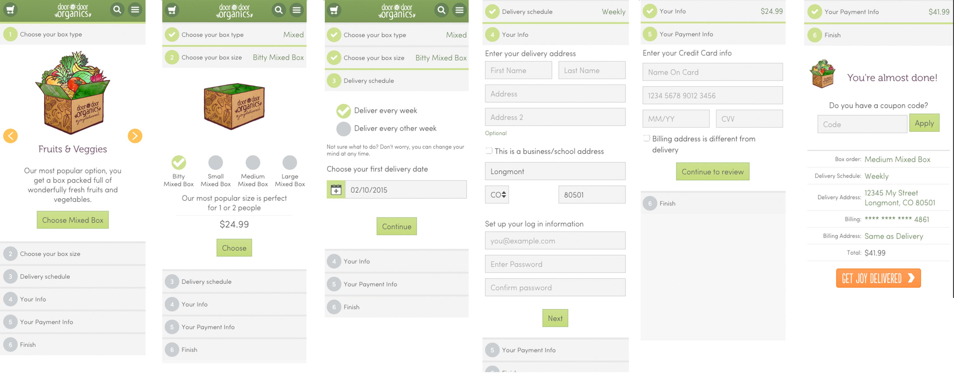 Door to Door Organics Sigunup Pages Mobile