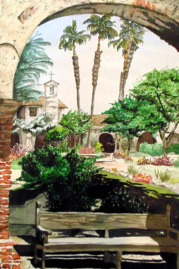 San Juan Capistrano Watercolor
