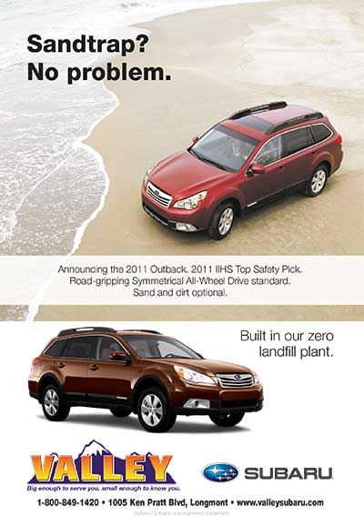 Valley Subaru Golf Guide Ad