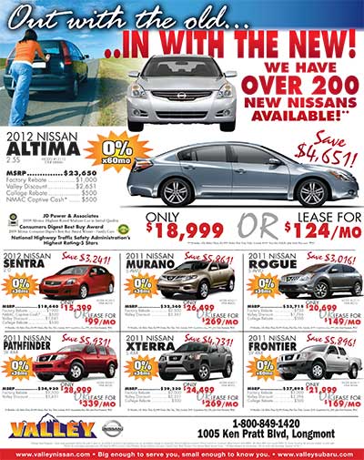 Valley Subaru New Car Ad